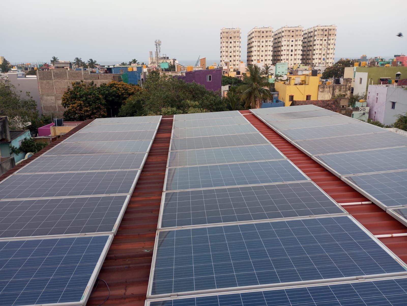 Rooftop solar installation